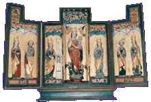 geöffneter Altar, Maria mit Aposteln, Votzustand
